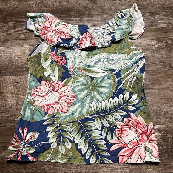 Chaps Tropical Print Tank Top Size Large - Picture 5 of 7